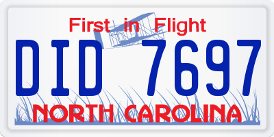 NC license plate DID7697