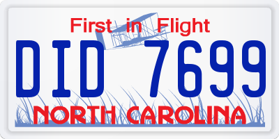 NC license plate DID7699
