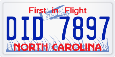 NC license plate DID7897