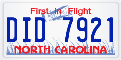 NC license plate DID7921