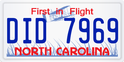 NC license plate DID7969