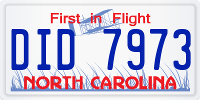 NC license plate DID7973