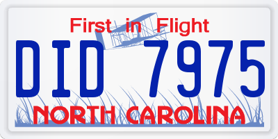 NC license plate DID7975