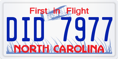 NC license plate DID7977