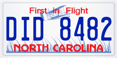NC license plate DID8482