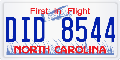 NC license plate DID8544