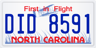 NC license plate DID8591