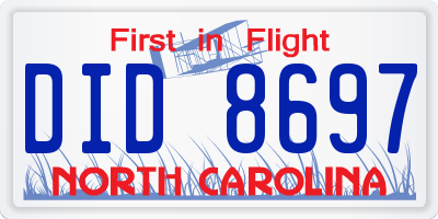 NC license plate DID8697