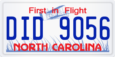 NC license plate DID9056