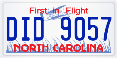 NC license plate DID9057