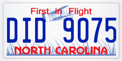 NC license plate DID9075