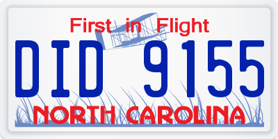 NC license plate DID9155