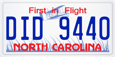 NC license plate DID9440