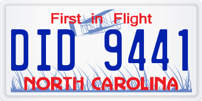 NC license plate DID9441