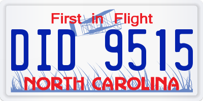 NC license plate DID9515