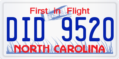 NC license plate DID9520