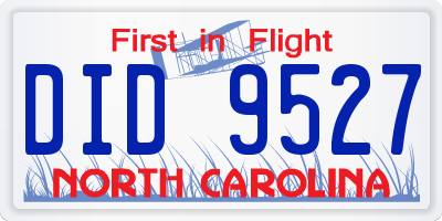 NC license plate DID9527
