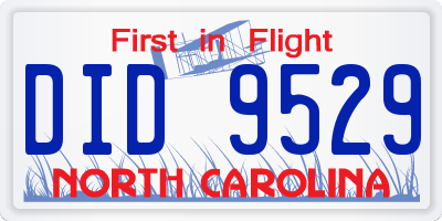NC license plate DID9529
