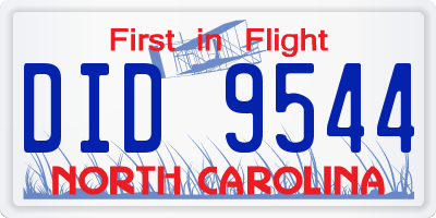NC license plate DID9544