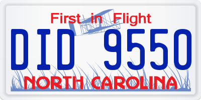 NC license plate DID9550