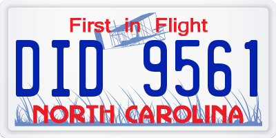NC license plate DID9561