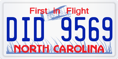 NC license plate DID9569