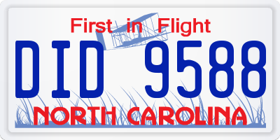 NC license plate DID9588