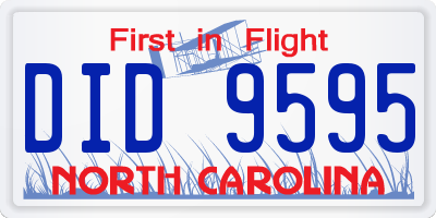 NC license plate DID9595