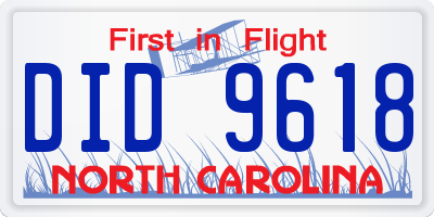 NC license plate DID9618
