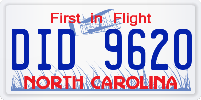 NC license plate DID9620