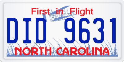 NC license plate DID9631