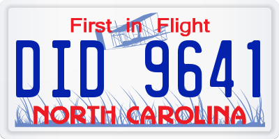 NC license plate DID9641