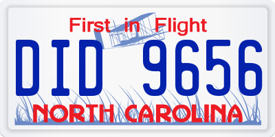 NC license plate DID9656