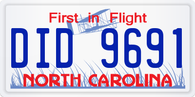 NC license plate DID9691