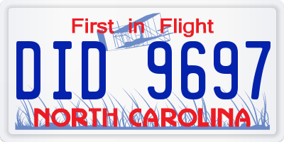 NC license plate DID9697