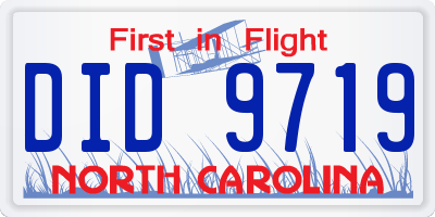 NC license plate DID9719