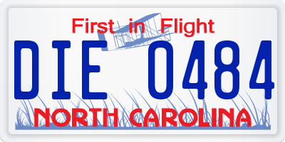 NC license plate DIE0484