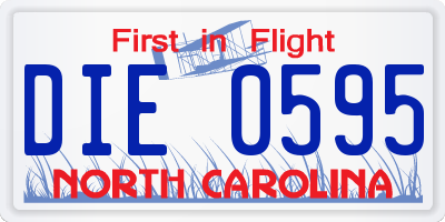NC license plate DIE0595