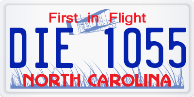 NC license plate DIE1055