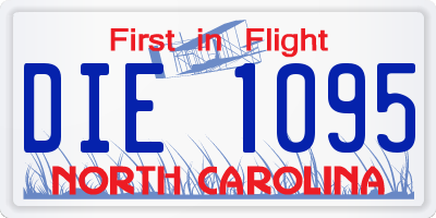 NC license plate DIE1095