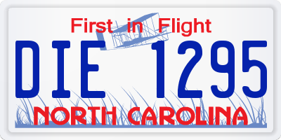 NC license plate DIE1295