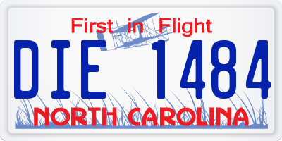NC license plate DIE1484