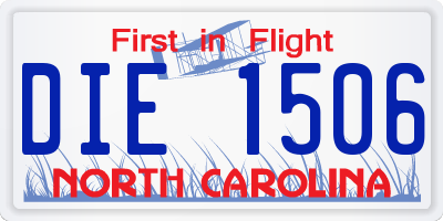 NC license plate DIE1506