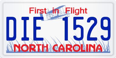 NC license plate DIE1529