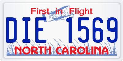 NC license plate DIE1569