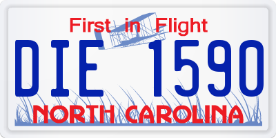 NC license plate DIE1590
