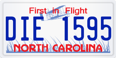 NC license plate DIE1595
