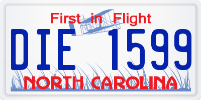 NC license plate DIE1599