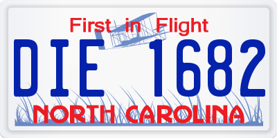 NC license plate DIE1682
