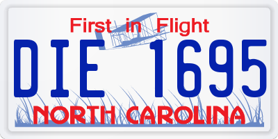 NC license plate DIE1695